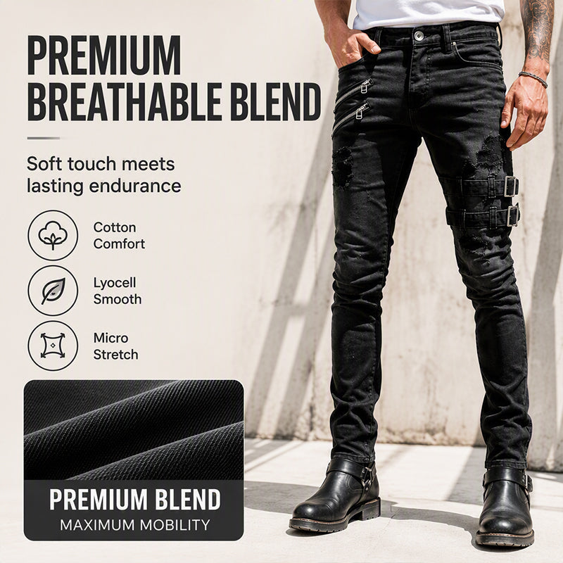 Men's Slim Fit Ripped Jeans