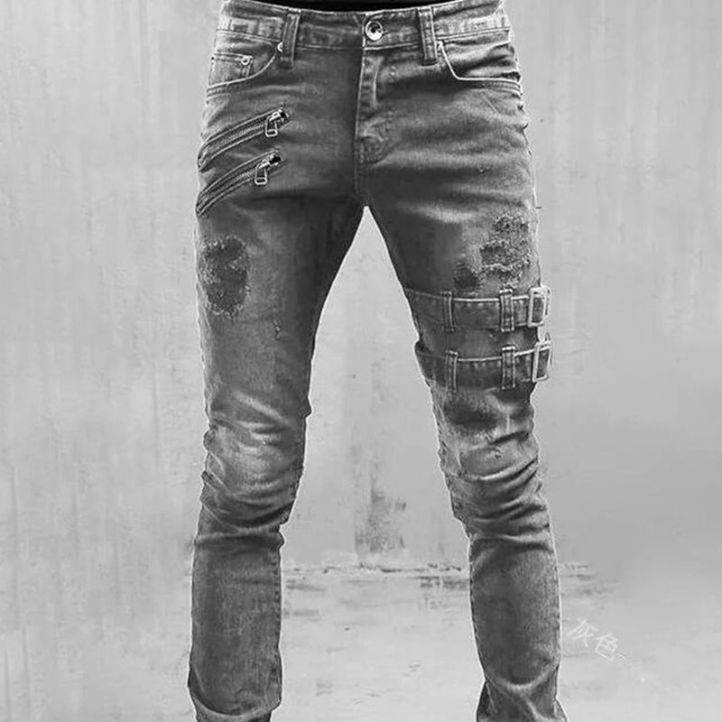 Men's Slim Fit Ripped Jeans
