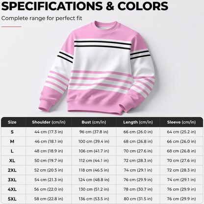 ✨ Easy Everyday Style | Men's Striped Colorblock Long-Sleeve Sweatshirt