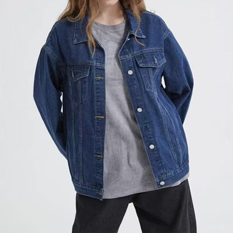 Women's Oversized Washed Denim Jacket