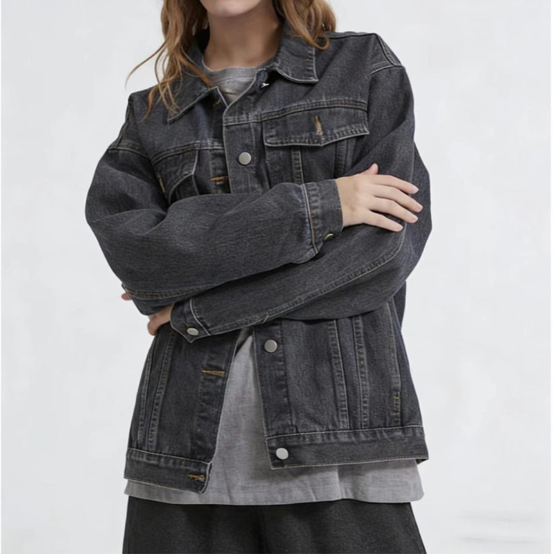 Women's Oversized Washed Denim Jacket