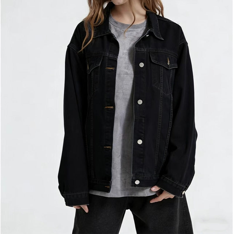 Women's Oversized Washed Denim Jacket
