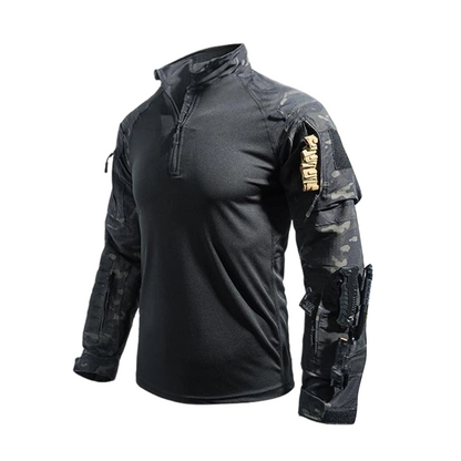 🦾 Built Tough, Moves Easy | Men's Multi-Pocket Quarter-Zip Tactical Top