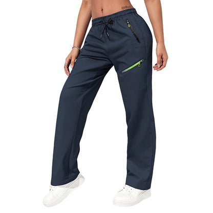Women's Casual Athletic Pants with Zipper Pockets