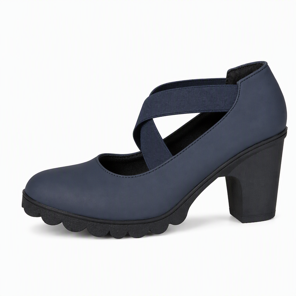 📢📢50% Off!!!🎉✨Women's Mary Jane shoes with a round toe, crisscross straps, block heel, platform, and cutouts, high heels