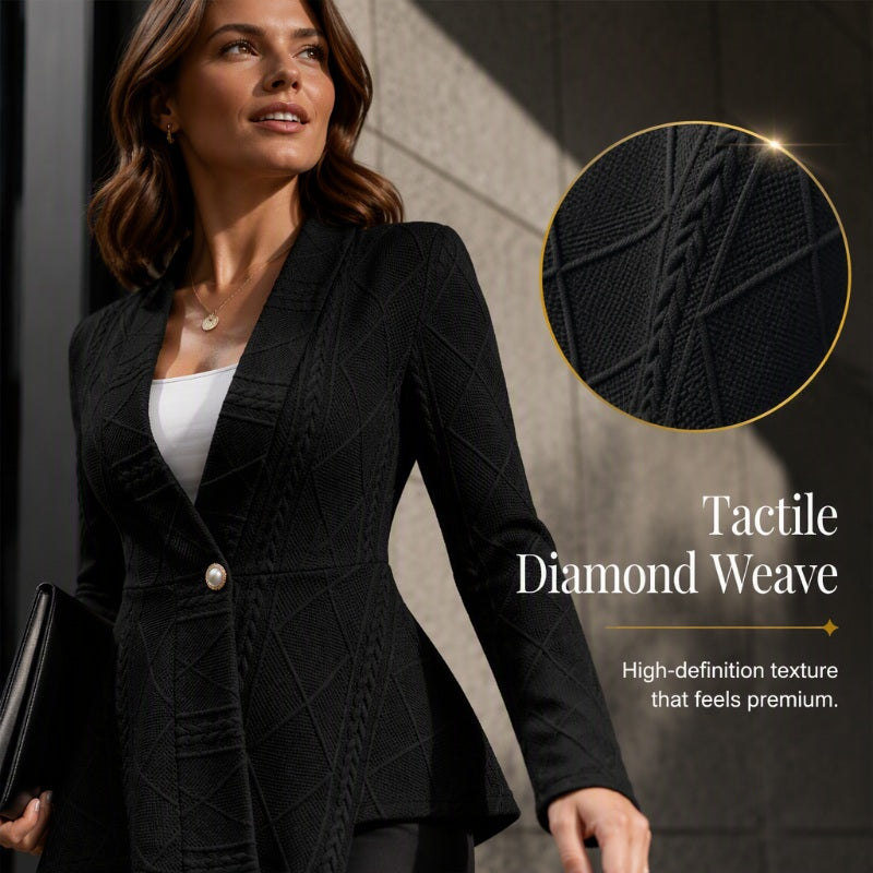 Minimalist Solid Textured Button Front Jacket