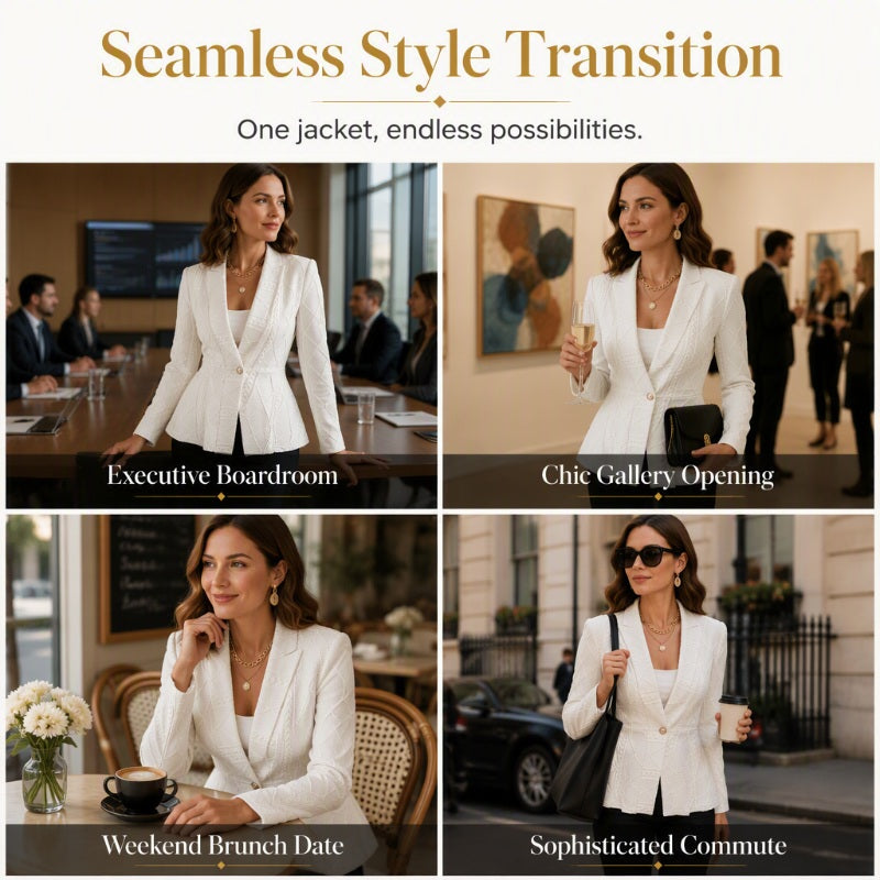 Minimalist Solid Textured Button Front Jacket