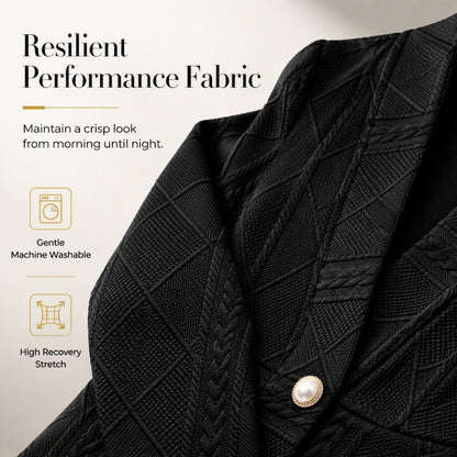 Minimalist Solid Textured Button Front Jacket