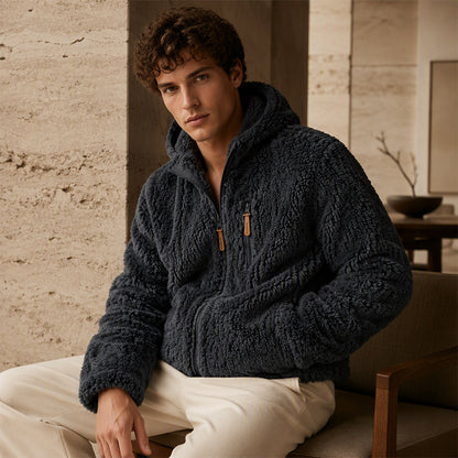 Men's Hooded Fleece Zipper Jacket