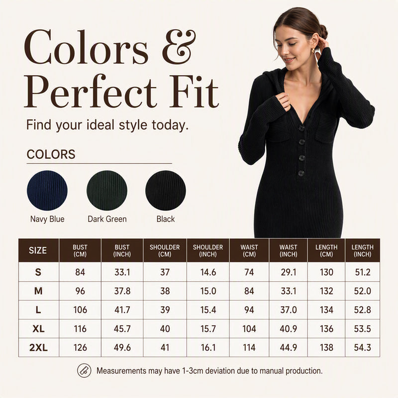 Women's Ribbed Knit Hooded Maxi Dress