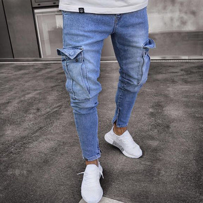 ⌛Limited-Time Offer-Men's Skinny Fit Stretch Cargo Jeans