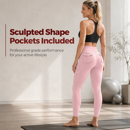 🍑 ✨Women's High-Waisted Cargo Yoga Pants