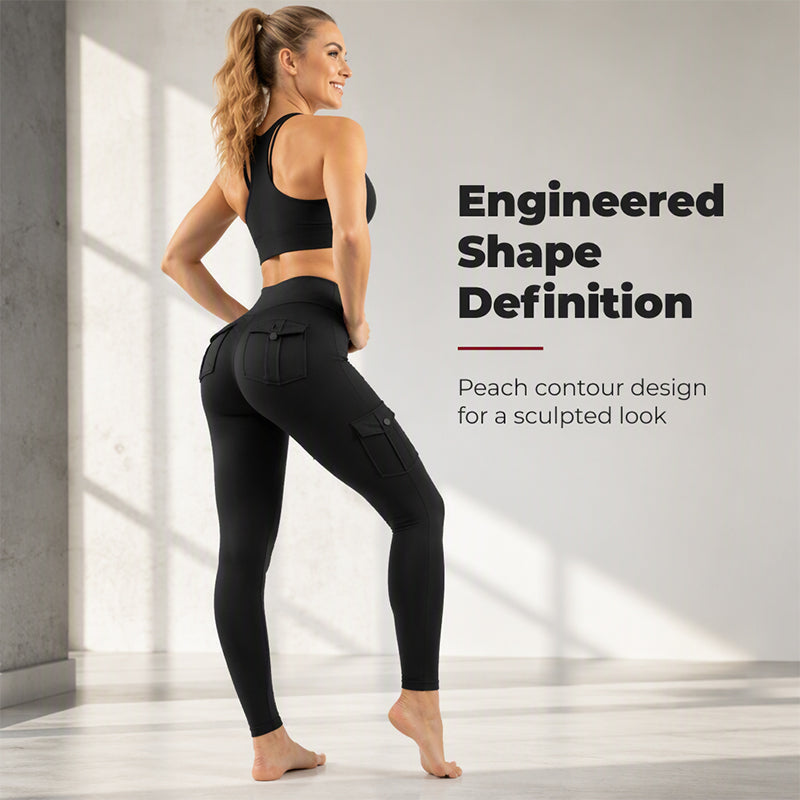 🍑 ✨Women's High-Waisted Cargo Yoga Pants