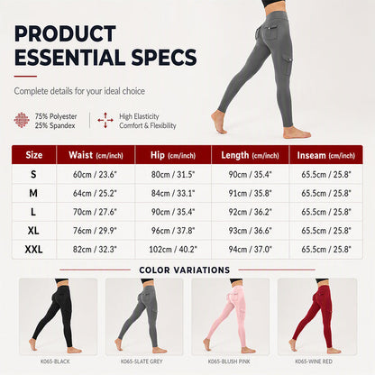 🍑 ✨Women's High-Waisted Cargo Yoga Pants