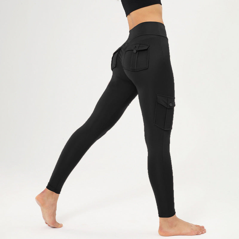 🍑 ✨Women's High-Waisted Cargo Yoga Pants
