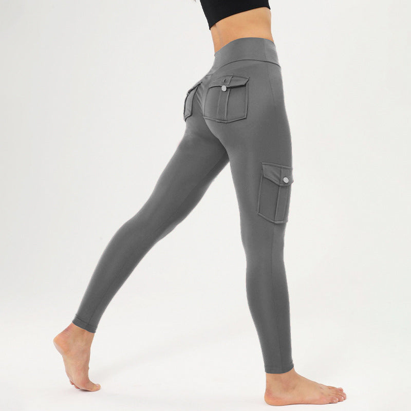 🍑 ✨Women's High-Waisted Cargo Yoga Pants