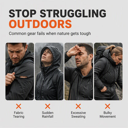 🌧️ Built for Rough Weather | Men's Waterproof & Windproof Hiking Jacket