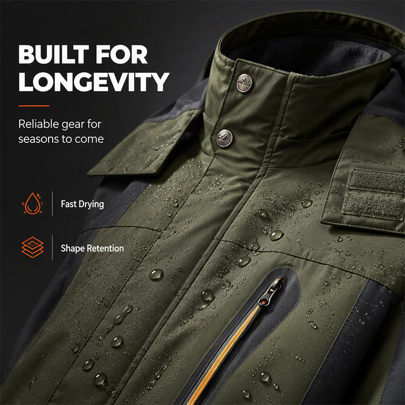 🌧️ Built for Rough Weather | Men's Waterproof & Windproof Hiking Jacket