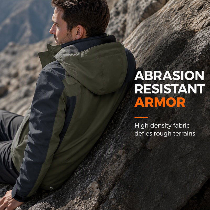 🌧️ Built for Rough Weather | Men's Waterproof & Windproof Hiking Jacket