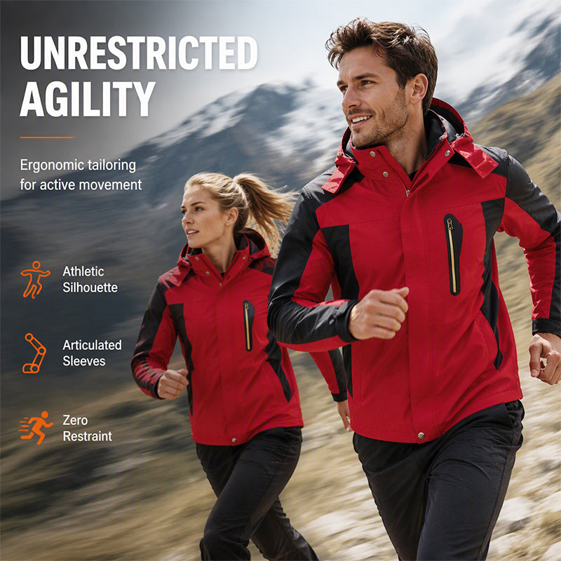 🌧️ Built for Rough Weather | Men's Waterproof & Windproof Hiking Jacket