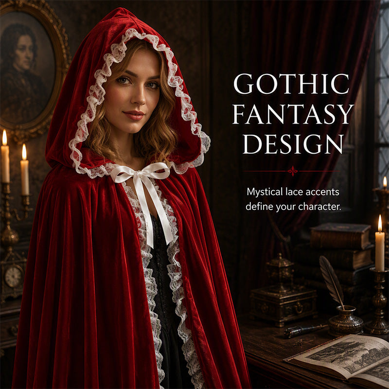 Dramatic Hooded Lace Cape