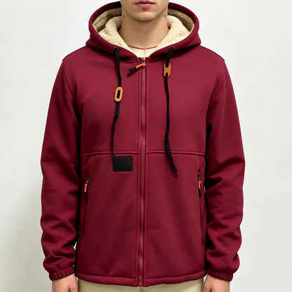 ☁️ Cozy Warmth, Easy Layers | Men's Plush-Lined Zip-Up Hoodie
