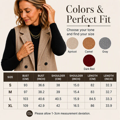 Women's Double-Breasted Blazer Vest