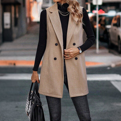 Women's Double-Breasted Blazer Vest