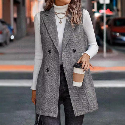 Women's Double-Breasted Blazer Vest