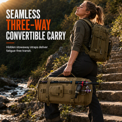 ⌛Limited-Time Offer-Men's Outdoor Fishing Backpack Large Capacity Multi-functional Travel Bag with Rod Holder Lure Tackle Bag