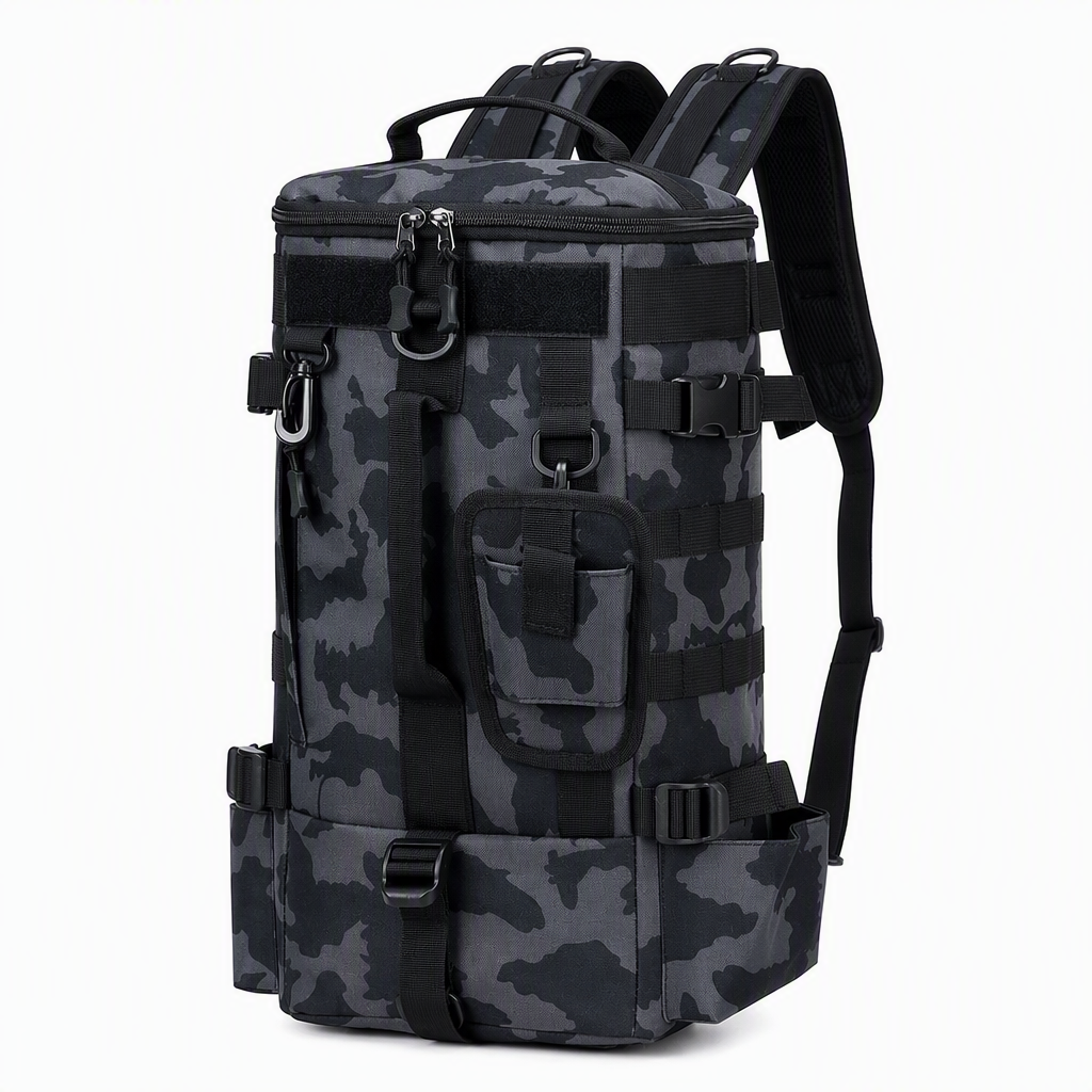 ⌛Limited-Time Offer-Men's Outdoor Fishing Backpack Large Capacity Multi-functional Travel Bag with Rod Holder Lure Tackle Bag