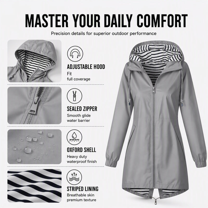 🌧️ Ready When the Weather Turns | Women's Waterproof Hooded Outdoor Jacket