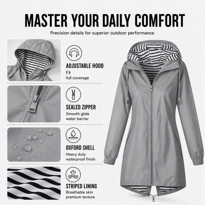 🌧️ Ready When the Weather Turns | Women's Waterproof Hooded Outdoor Jacket