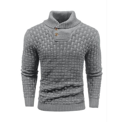 💯 Quality You Can Feel | Men's Textured Stand-Collar Knit Sweater