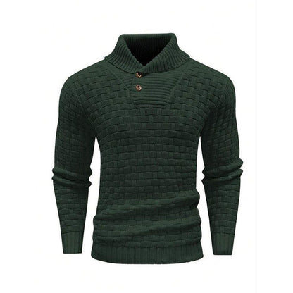 💯 Quality You Can Feel | Men's Textured Stand-Collar Knit Sweater