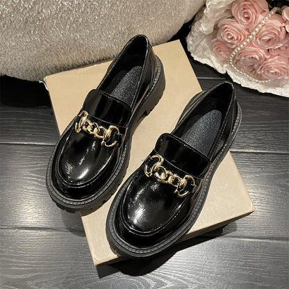 Women's Retro British Style Platform Loafers