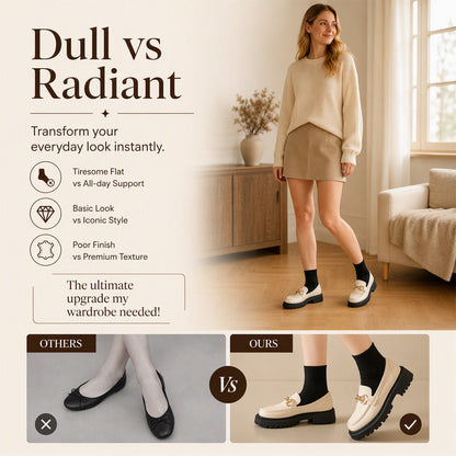 Women's Retro British Style Platform Loafers