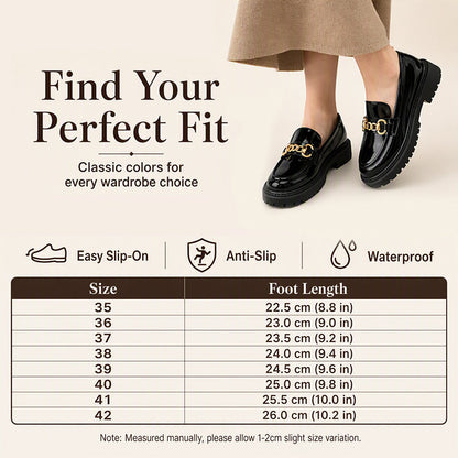 Women's Retro British Style Platform Loafers