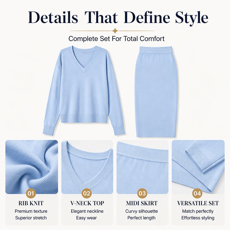 ⌛Limited-Time Offer-Women's Off-Shoulder Sweatshirt & Camisole Dress Set