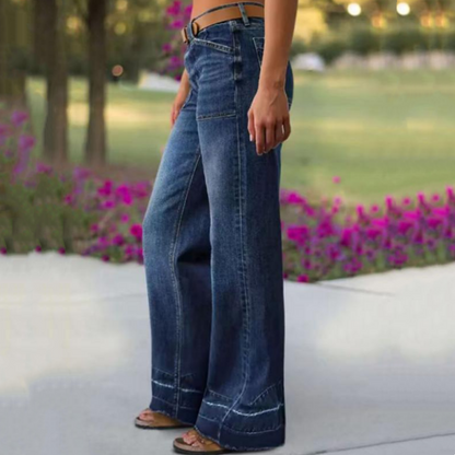 Women's Retro Flare Jeans with Pockets