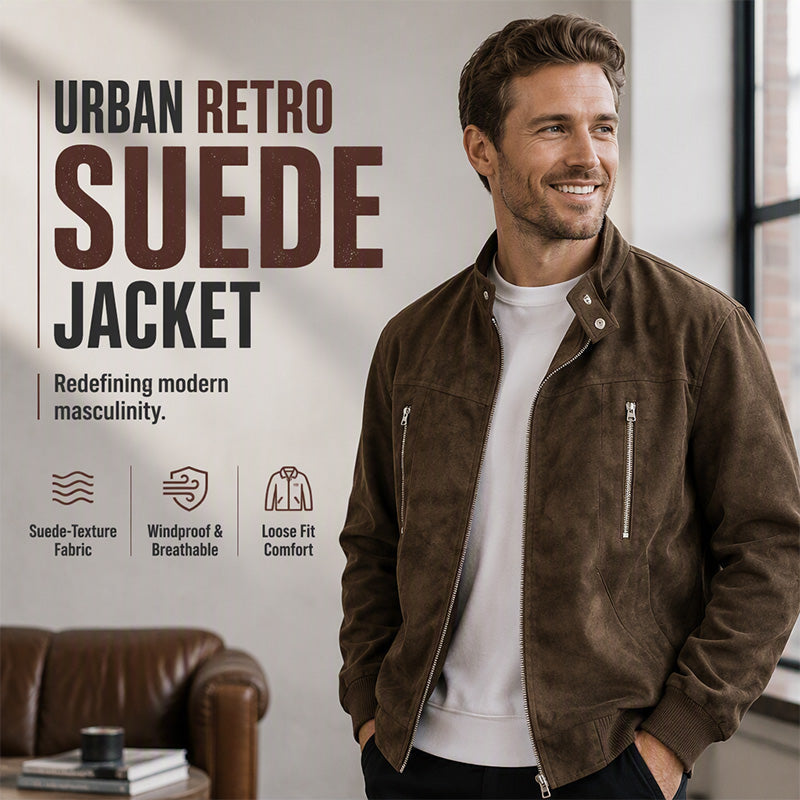 Men's Retro Stand Collar Bomber Jacket