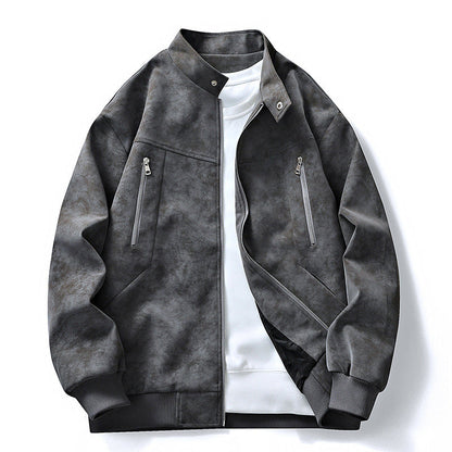 Men's Retro Stand Collar Bomber Jacket