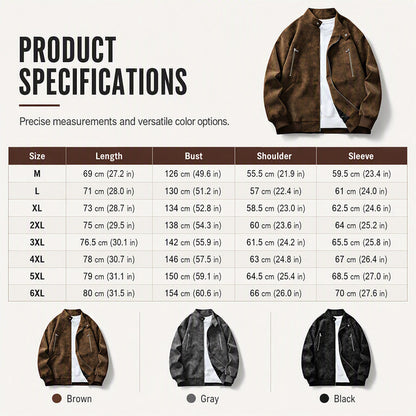 Men's Retro Stand Collar Bomber Jacket