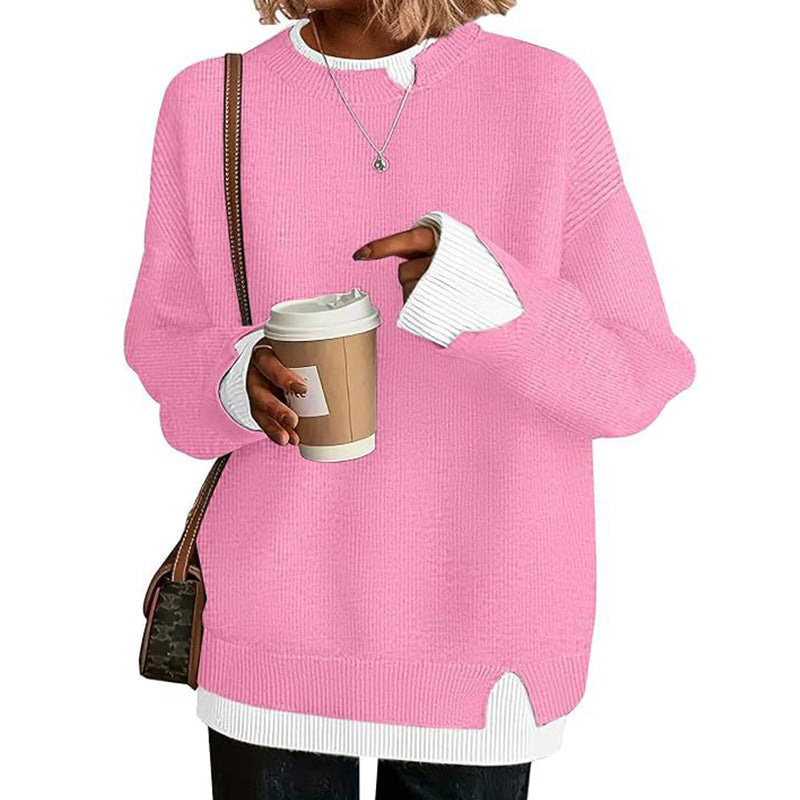 Women’s Mock Two Piece Knit Sweater