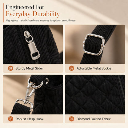 👜 More Space, Less Clutter | Women's Quilted 3-Way Shoulder Bag