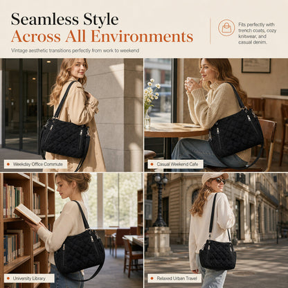 👜 More Space, Less Clutter | Women's Quilted 3-Way Shoulder Bag