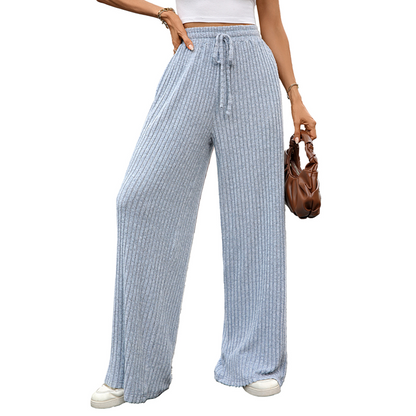 Women’s Ribbed Knit Wide-Leg Pants