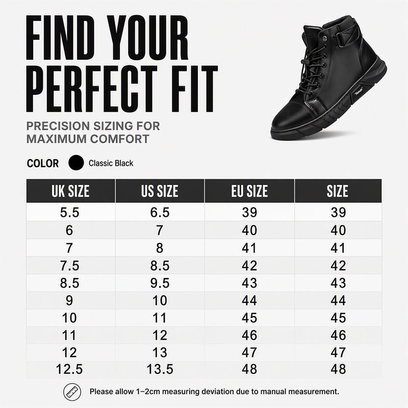 🥾 Built Tough for Everyday Wear | Men's Waterproof Genuine Leather Combat Boots