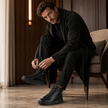 🥾 Built Tough for Everyday Wear | Men's Waterproof Genuine Leather Combat Boots