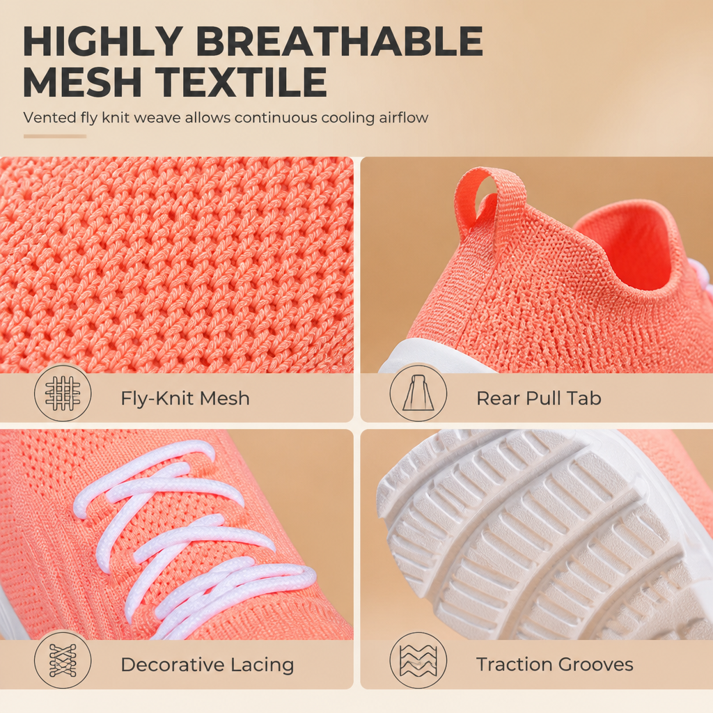 👟 Slip On & Go, All-Day Ease | Women's Breathable Cushioned Sneakers